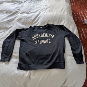 Clare V. Bourgeoisie Sauvage cotton graphic sweatshirt Size Medium